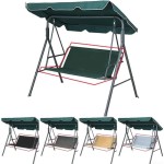 ガーデンスイング用シートカバー、ソリッド600Dオックスフォード生地、防水カバー、115 x 48 x 48 cm、2人用および3人用（ベージュ）